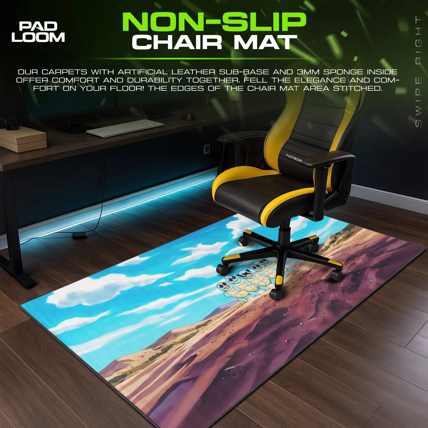 Squirtle Squad Desert Mouse Pad - Pokemon Desk Mat
