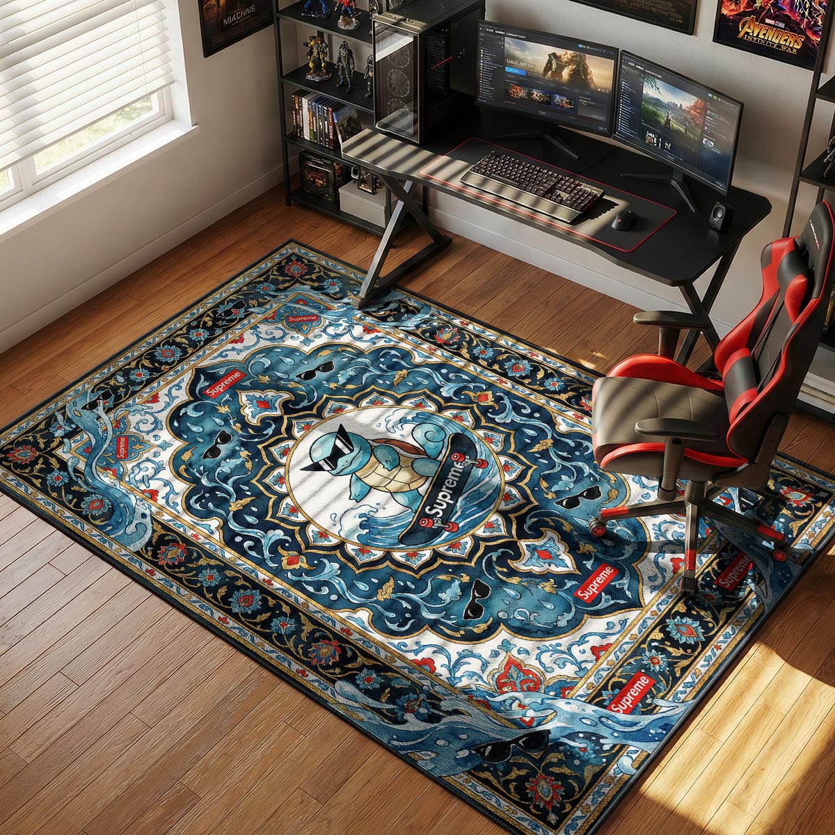 Supreme Squirtle Skate Rug - Streetwear Floor Mat