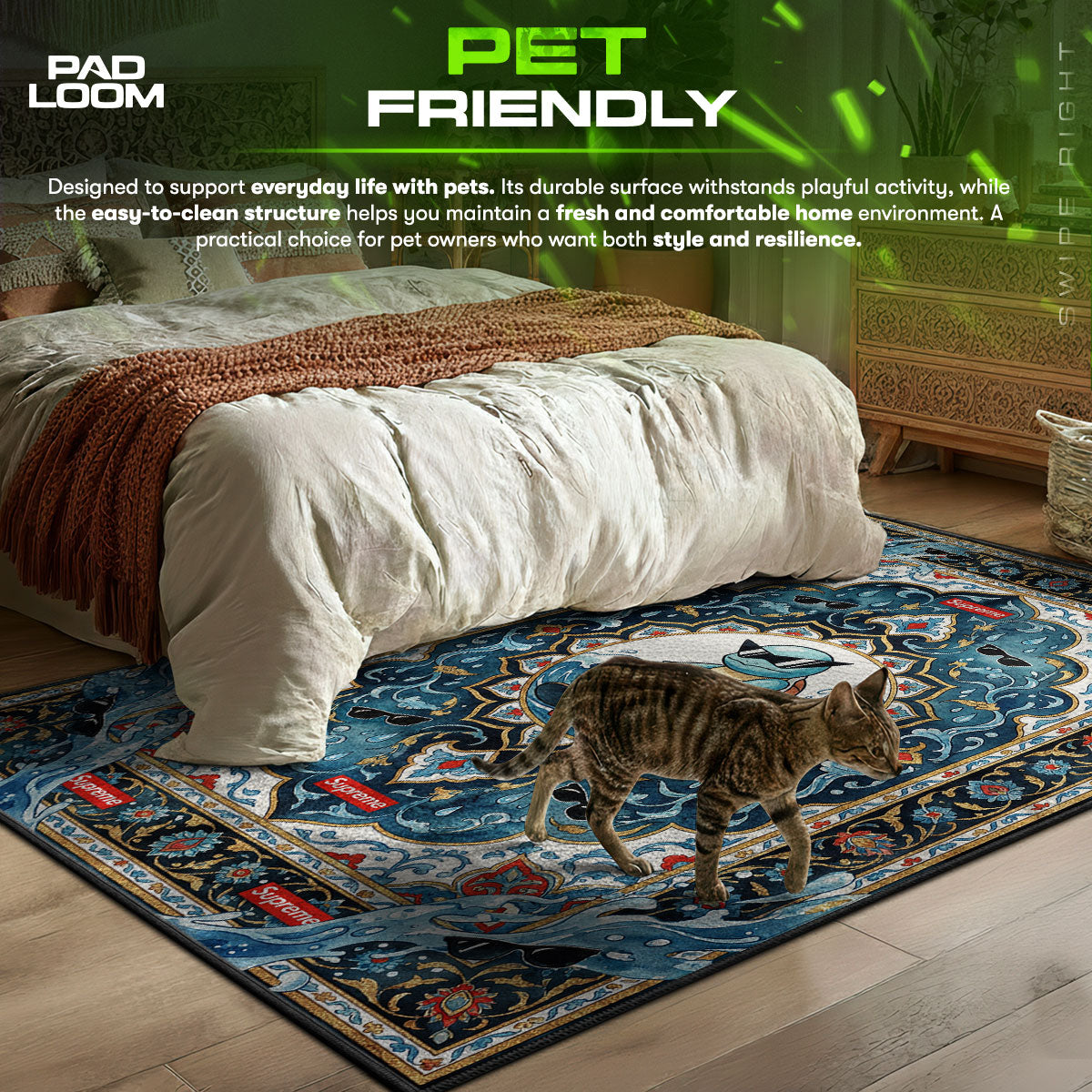 Supreme Squirtle Skate Rug - Streetwear Floor Mat