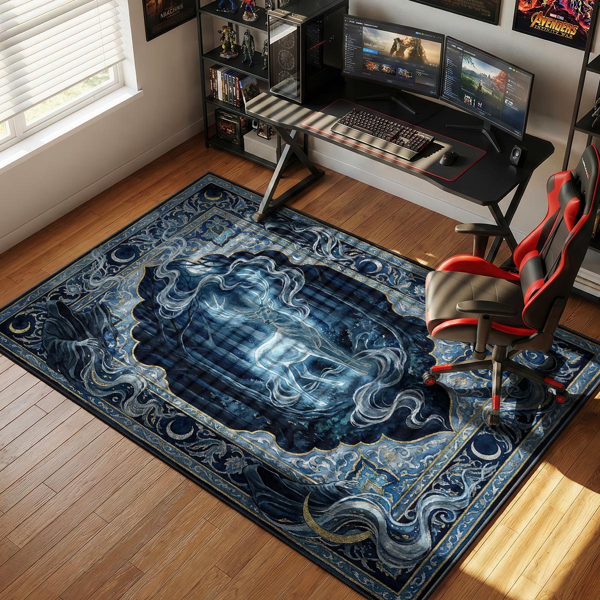 Stag Patronus Mystical Forest Harry Potter Room rug — main product view