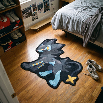 Stalking Luxray Rug - Shaped Anime Area Rug