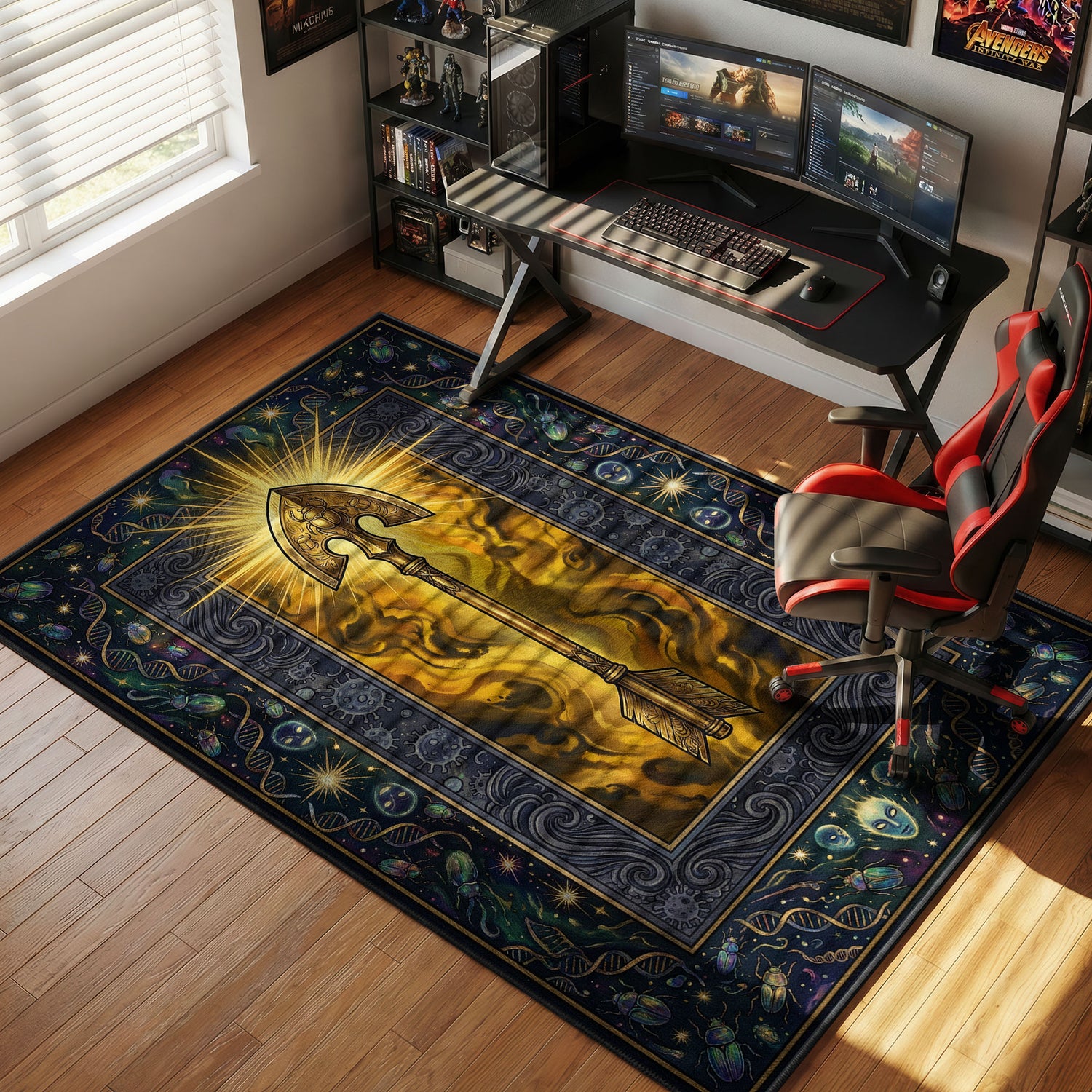 DIO World Time Stop JoJo's Bizarre Chair rug — main product view