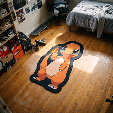 Standing Charmander Rug - Shaped Anime Area Rug