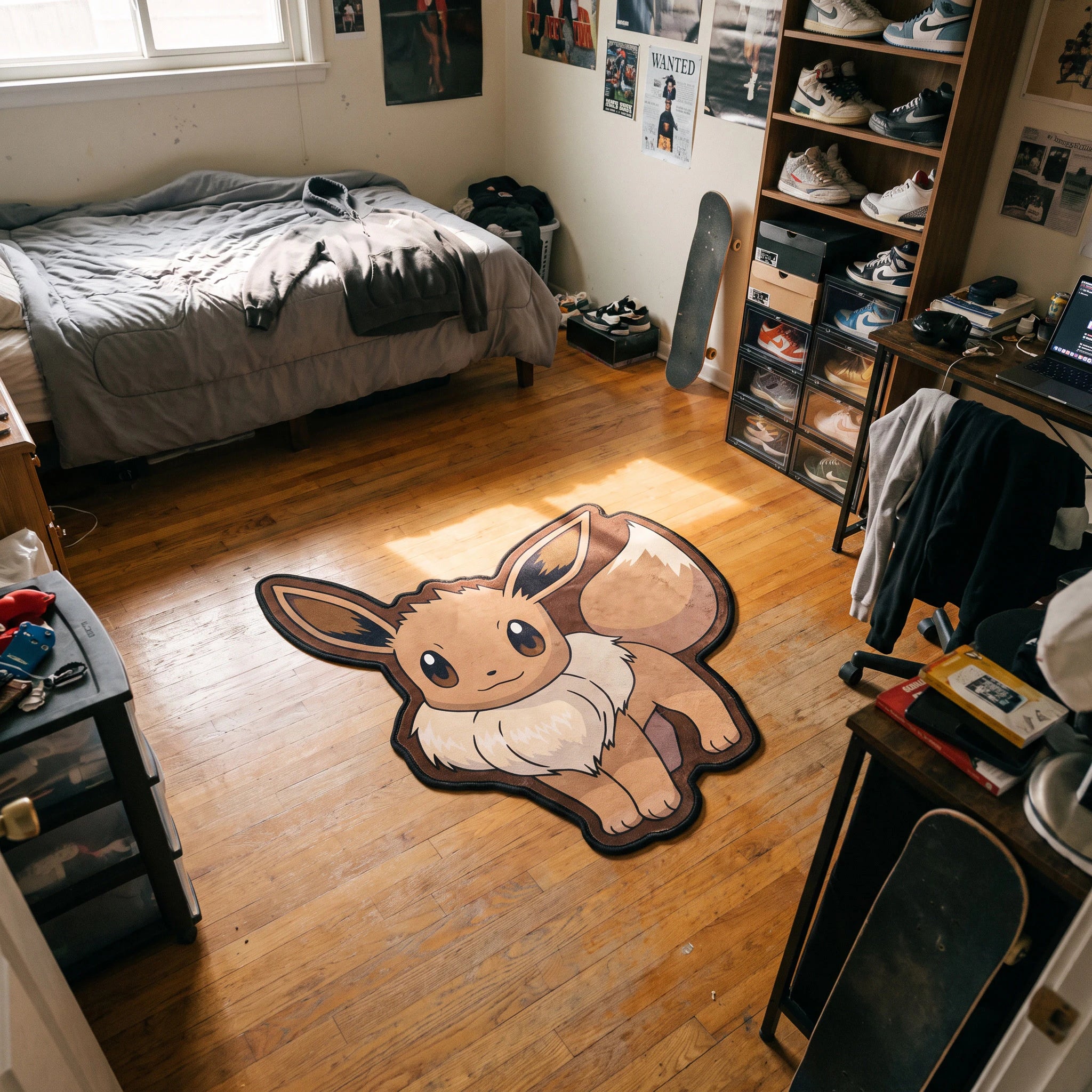 Standing Eevee Rug - Shaped Anime Area Rug
