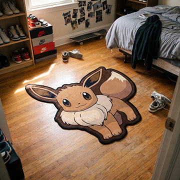 Standing Eevee Rug - Shaped Anime Area Rug