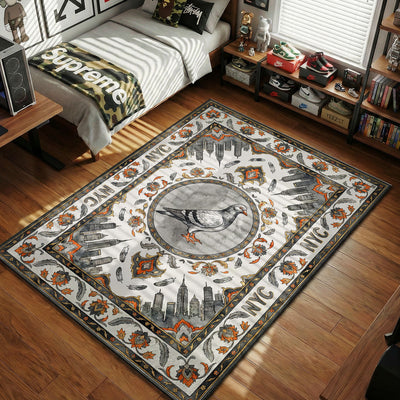 Staple Pigeon NYC Skyline Rug - Streetwear Culture Floor Mat