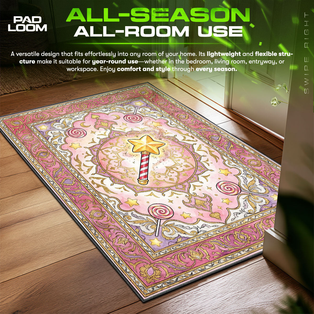 Star Rod Dream Kirby Chair fan rug — premium quality print