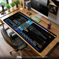 Star Trek Cambrian Mouse Pad, Nebula Class LCARS Gaming Desk Mat Padloom
