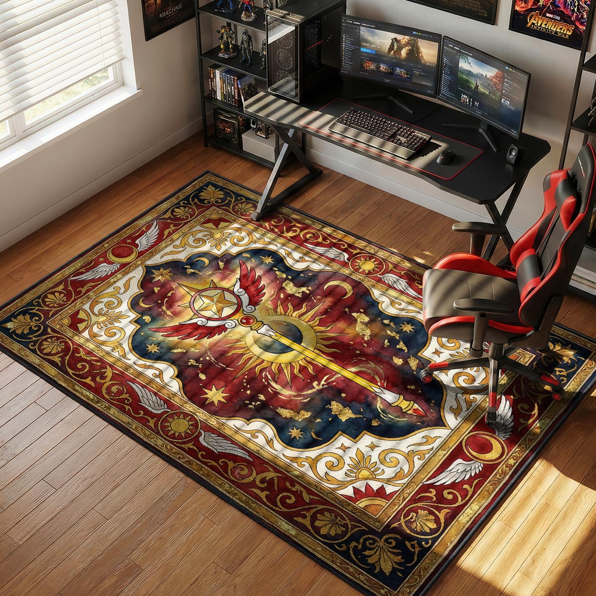 Star Wand Artifact Cardcaptor Sakura Chair rug — main product view