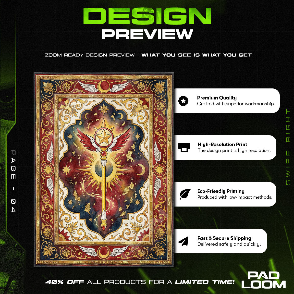 Chair character design printed on rug