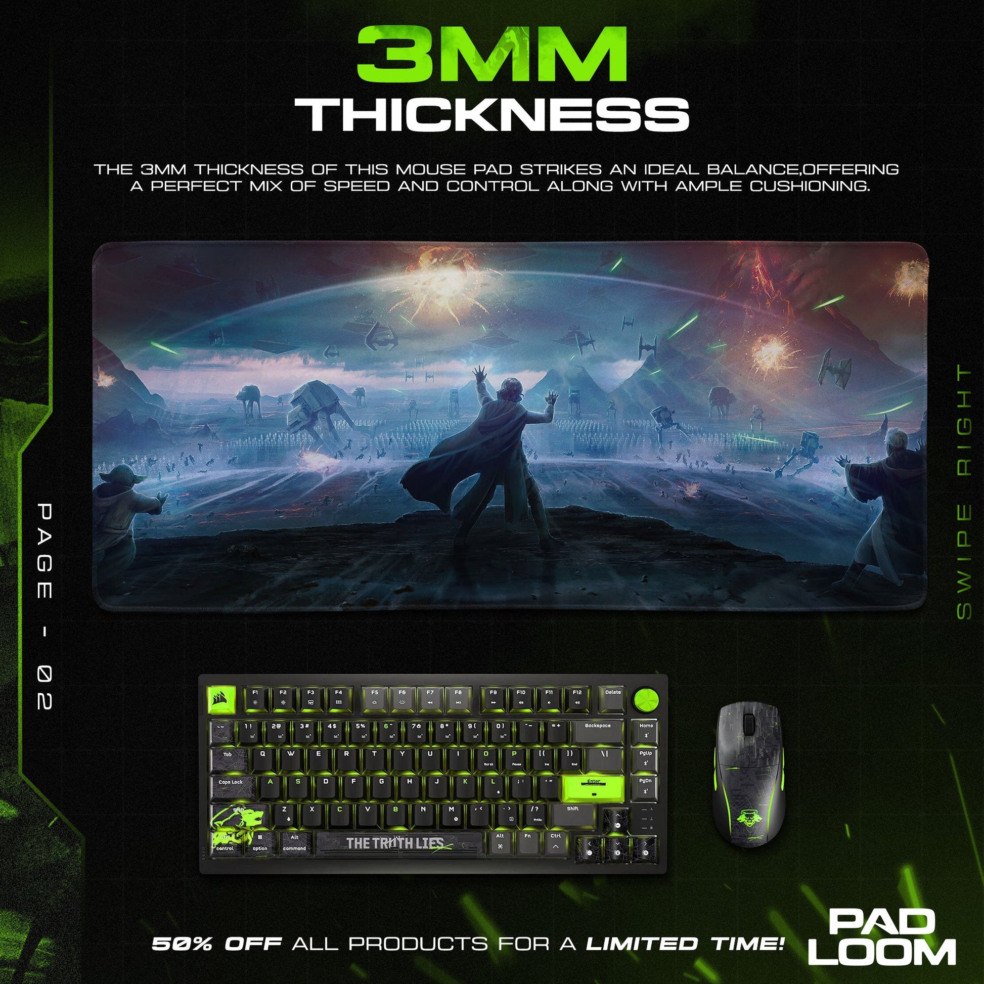 Star Wars Mouse Pad - Empire Fleet Gaming Desk Mat Padloom