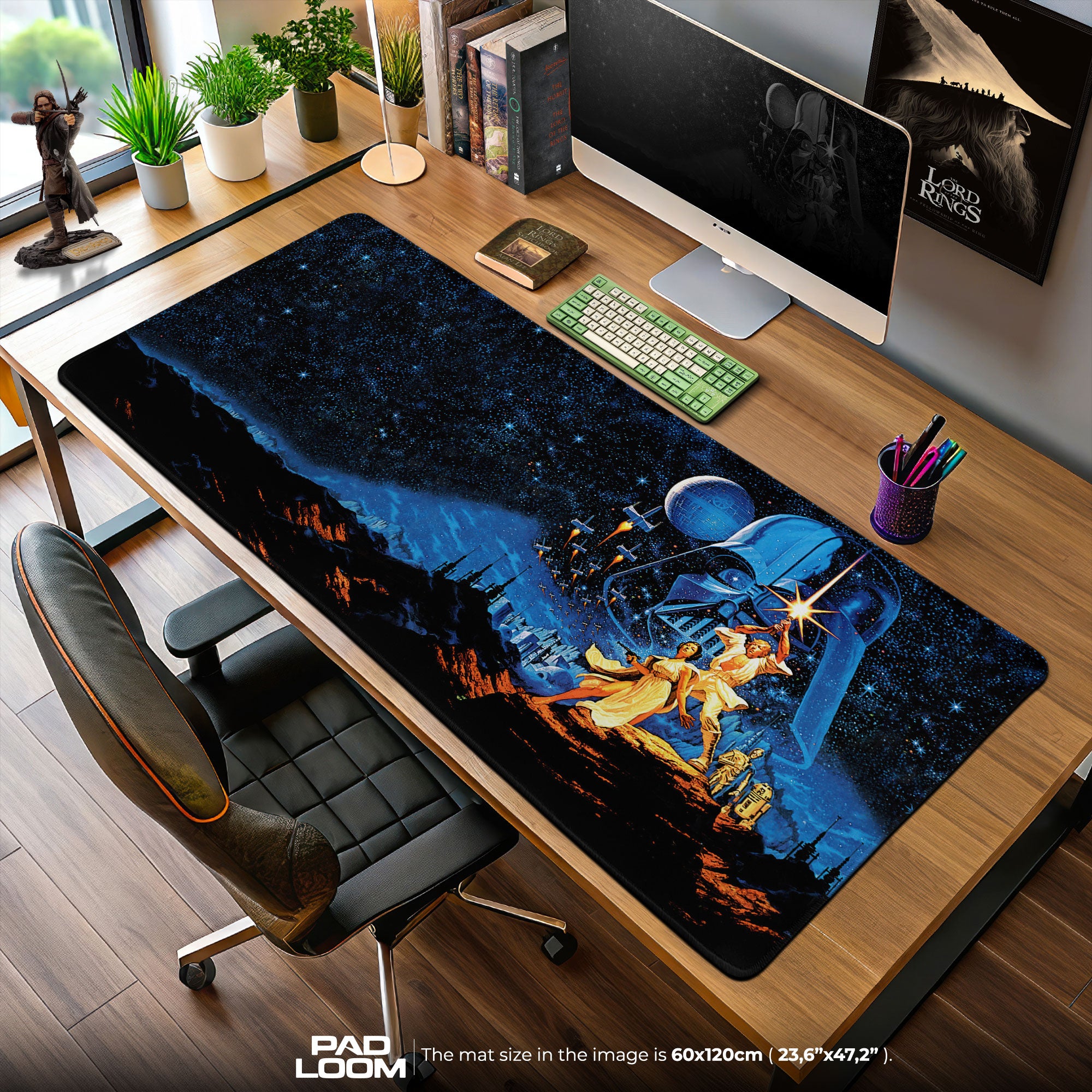 Star Wars Classic Poster Mauspad, Sci-Fi Gaming Schreibtischmatte