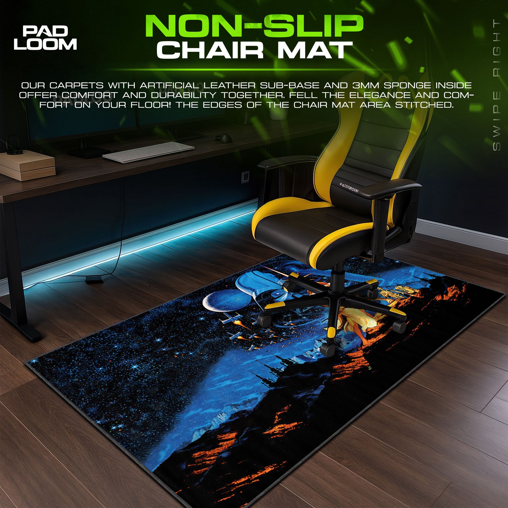 Star Wars Classic Poster Mauspad, Sci-Fi Gaming Schreibtischmatte