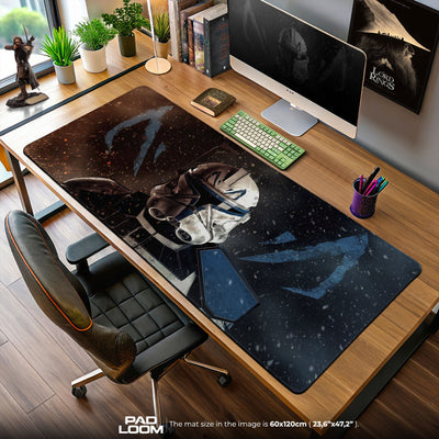 Star Wars Clone Trooper Helmet Mouse Pad, Galactic Gaming Desk Mat