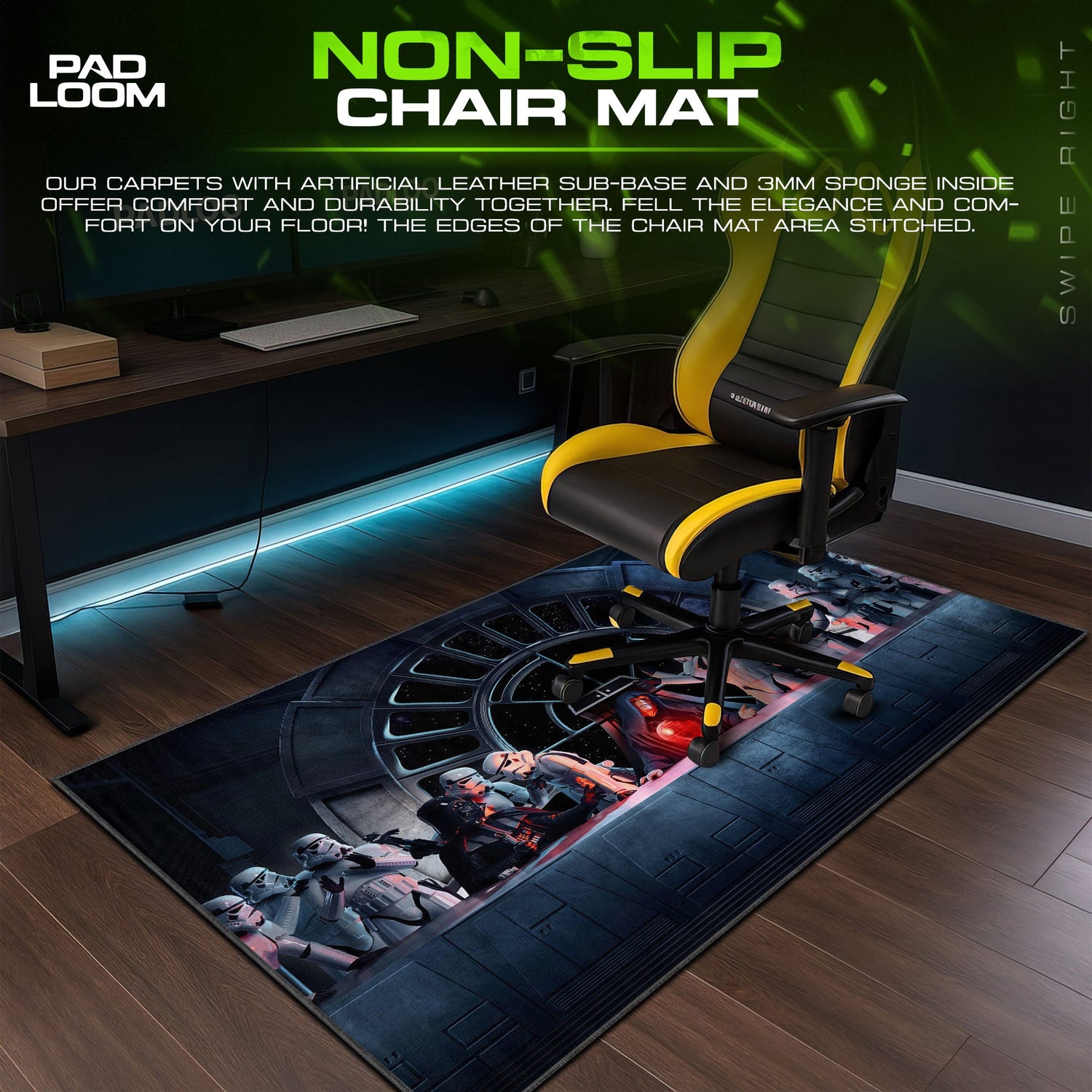 Star Wars Dark Council Mouse Pad, Sci-Fi Gamer Desk Mat Padloom