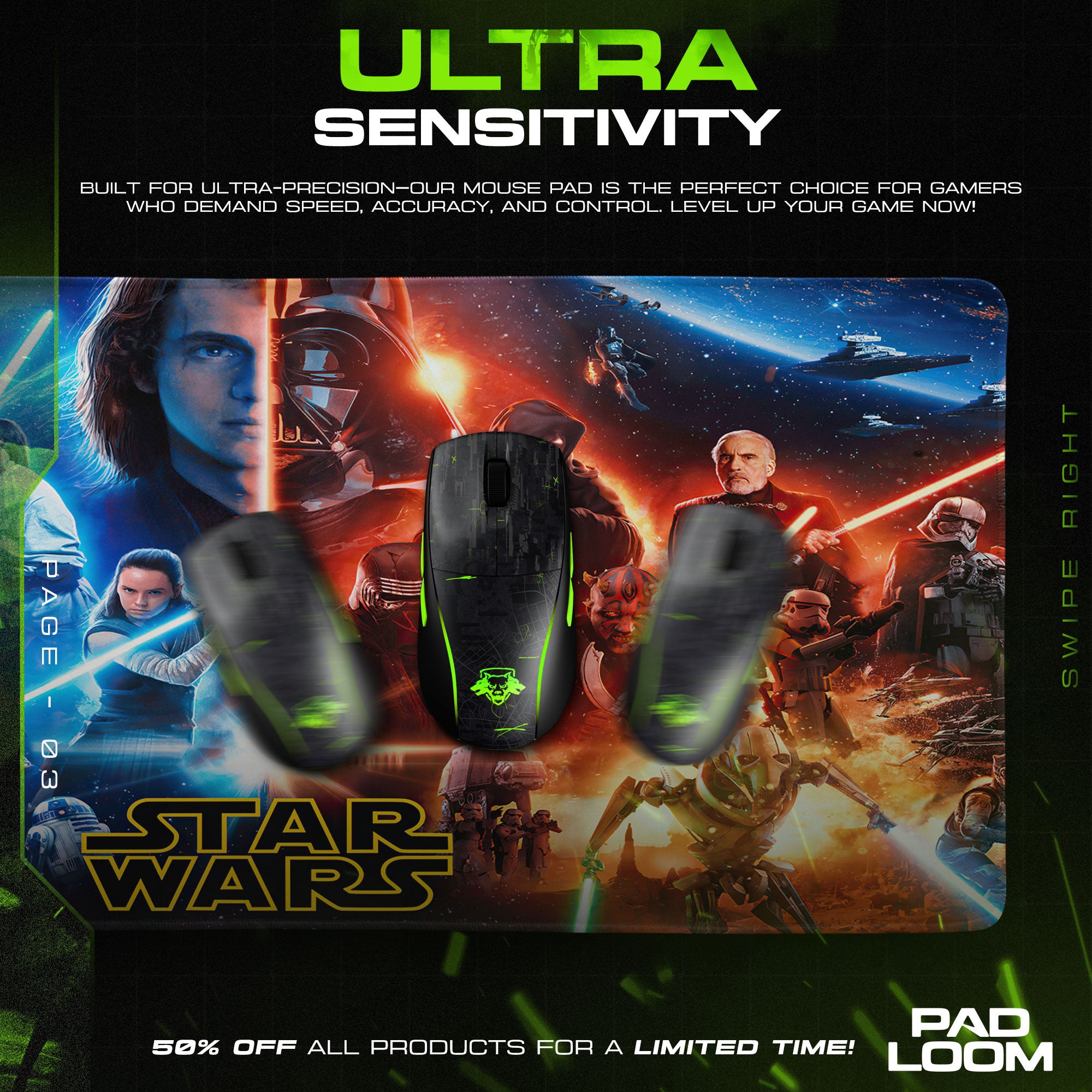 Star Wars Galactic Saga Mauspad, Gamer-Schreibtischmatte