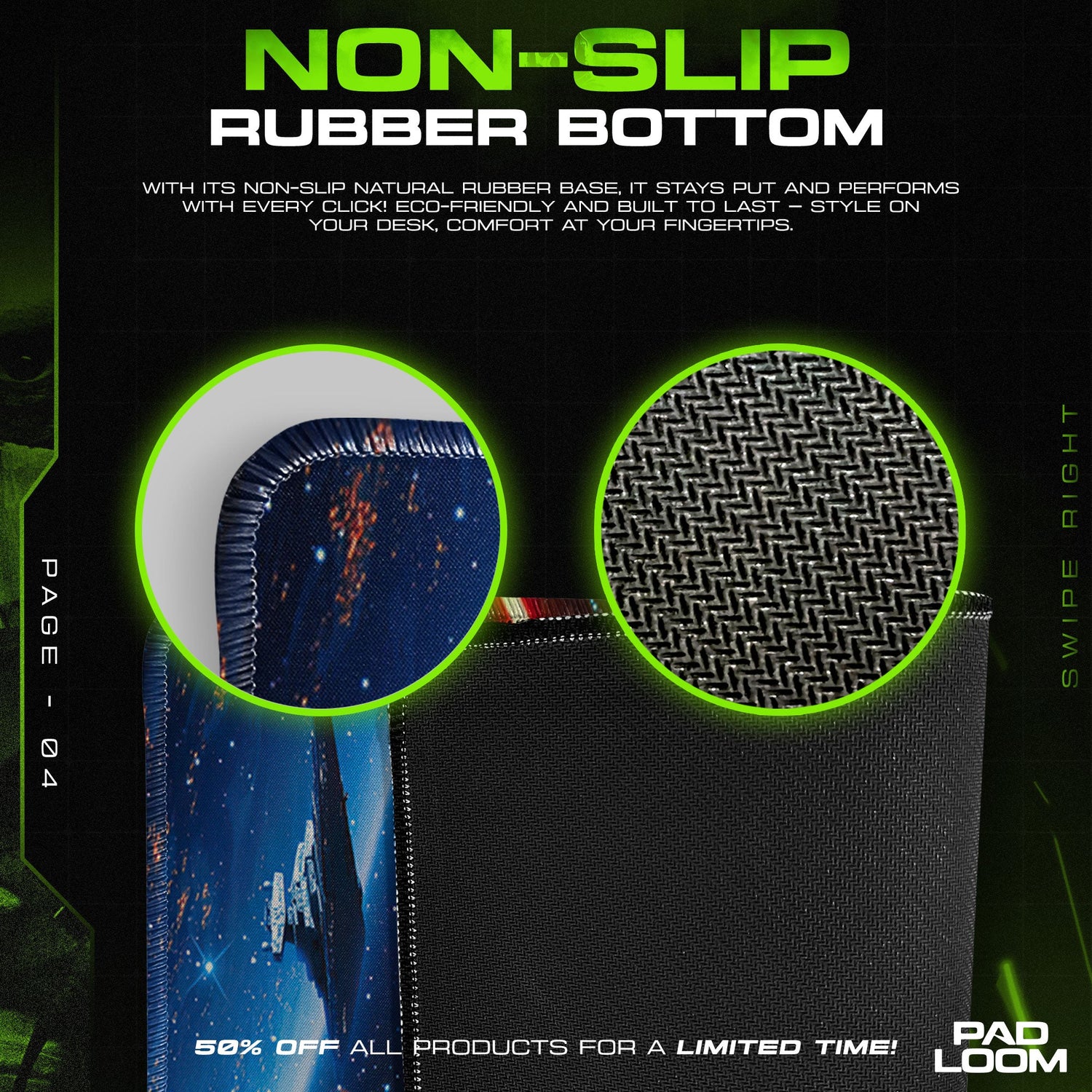 Star Wars Galactic Saga Mouse Pad, Gamer Desk Mat Padloom