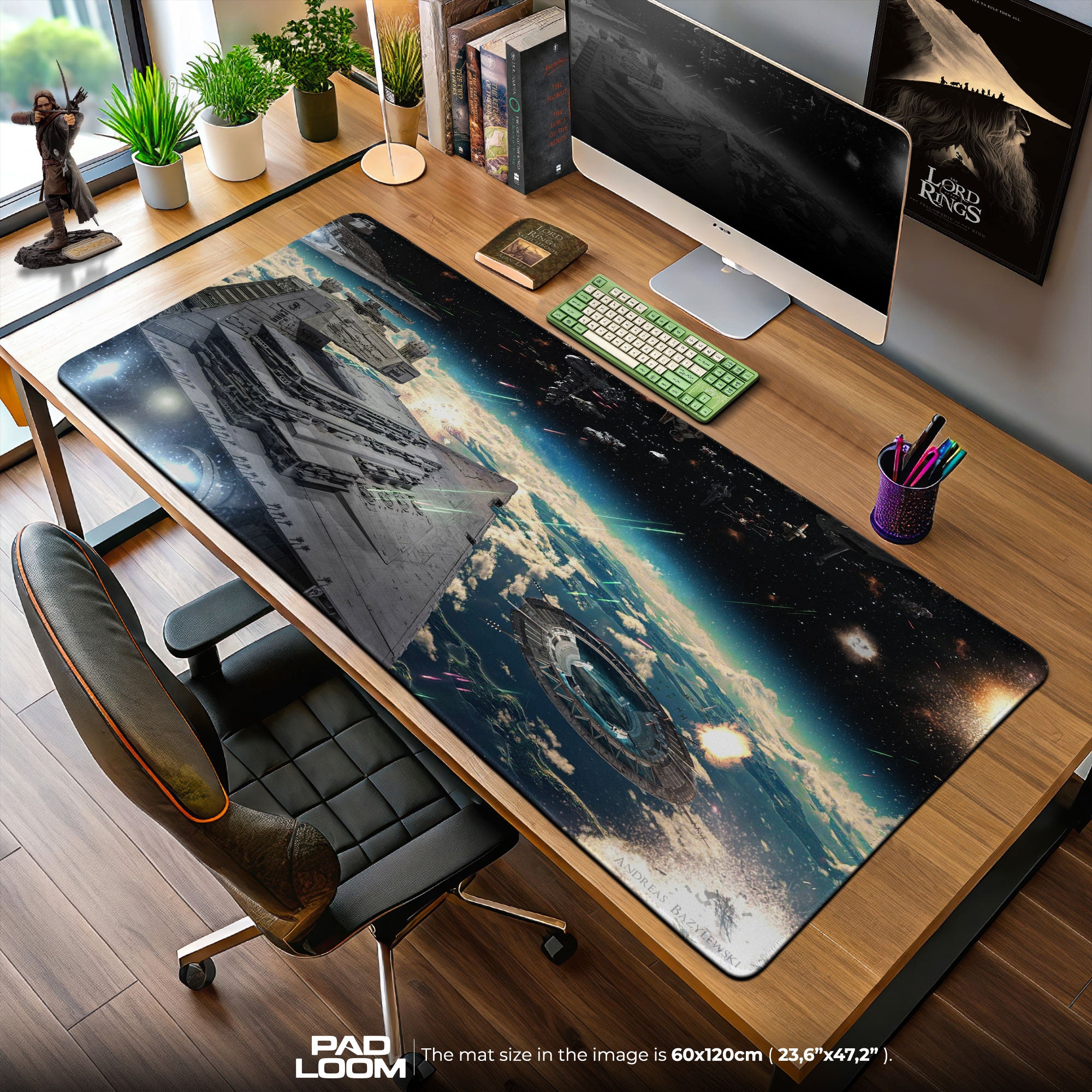 Star Wars Imperial Star Destroyer Mouse Pad, Epic Space Battle Gaming Desk Mat
