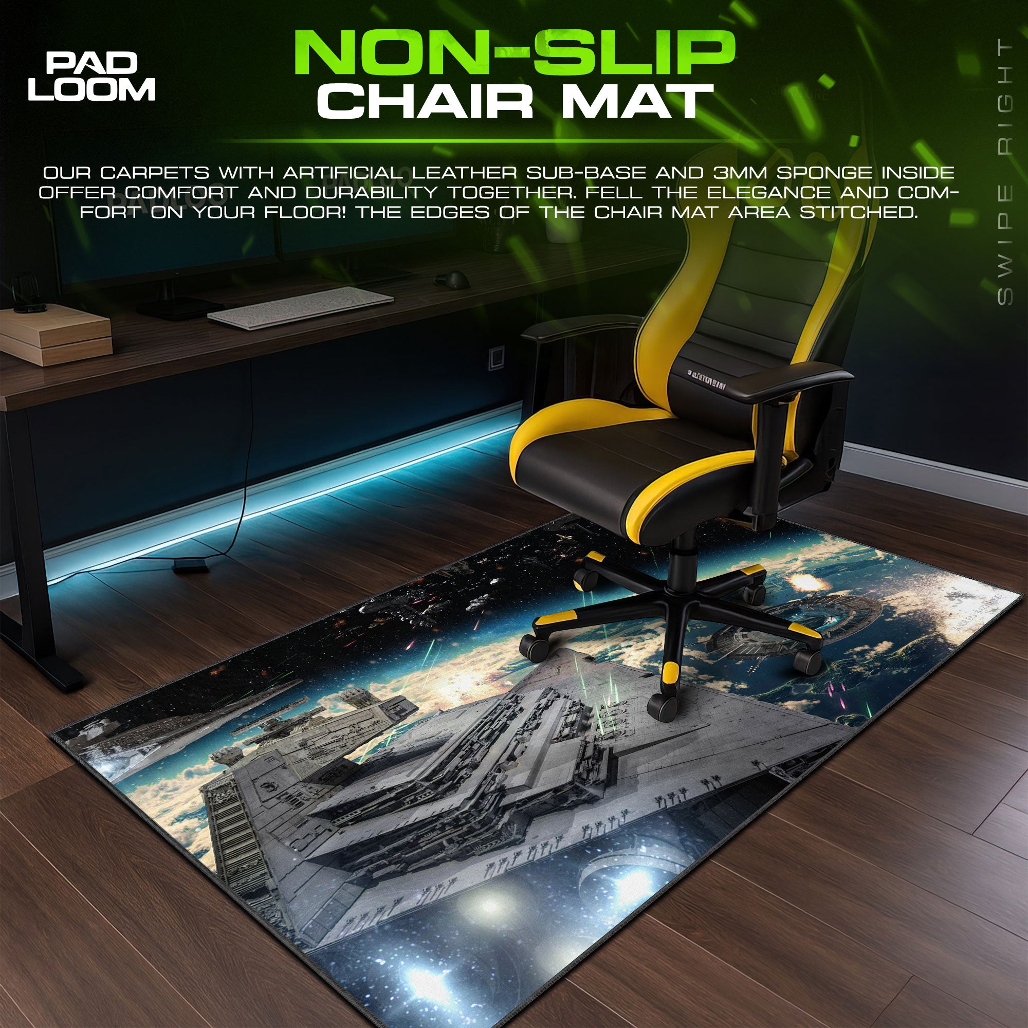Star Wars Imperial Star Destroyer Mouse Pad, Epic Space Battle Gaming Desk Mat