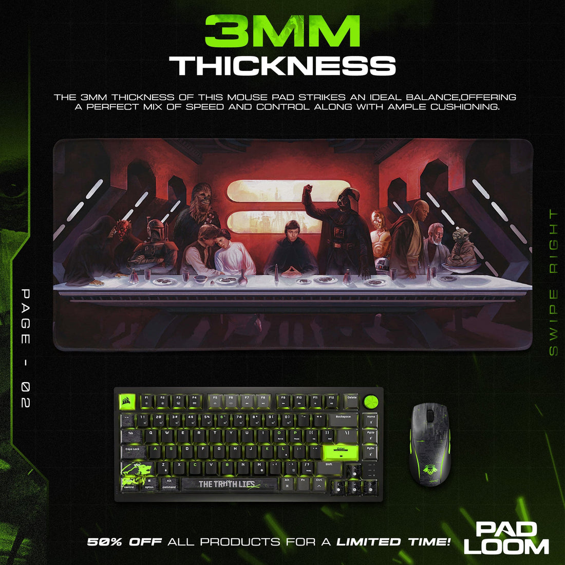 Star Wars Last Supper Gaming Mouse Pad Padloom