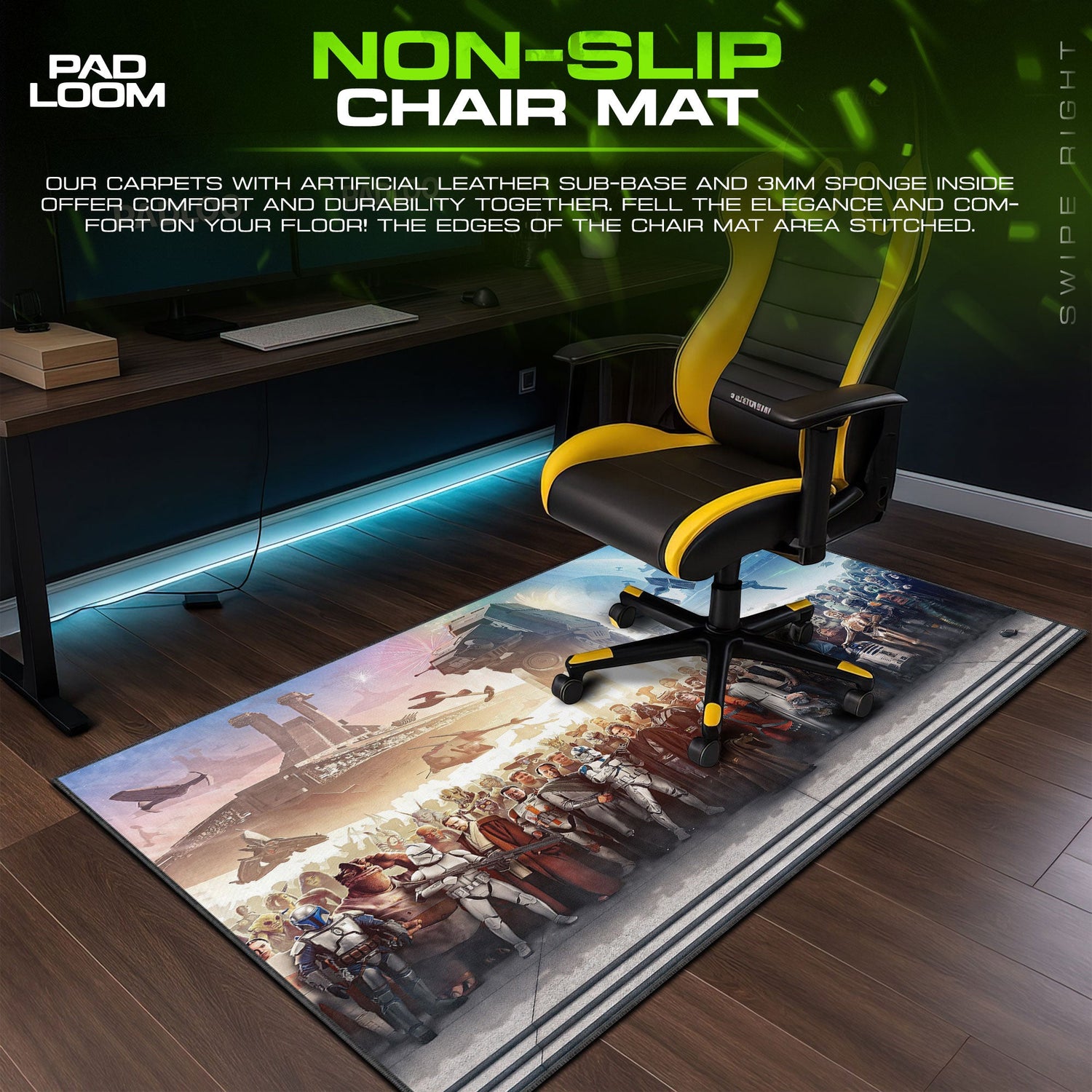 Star Wars Legacy Army Mouse Pad, Gamer Desk Mat Padloom