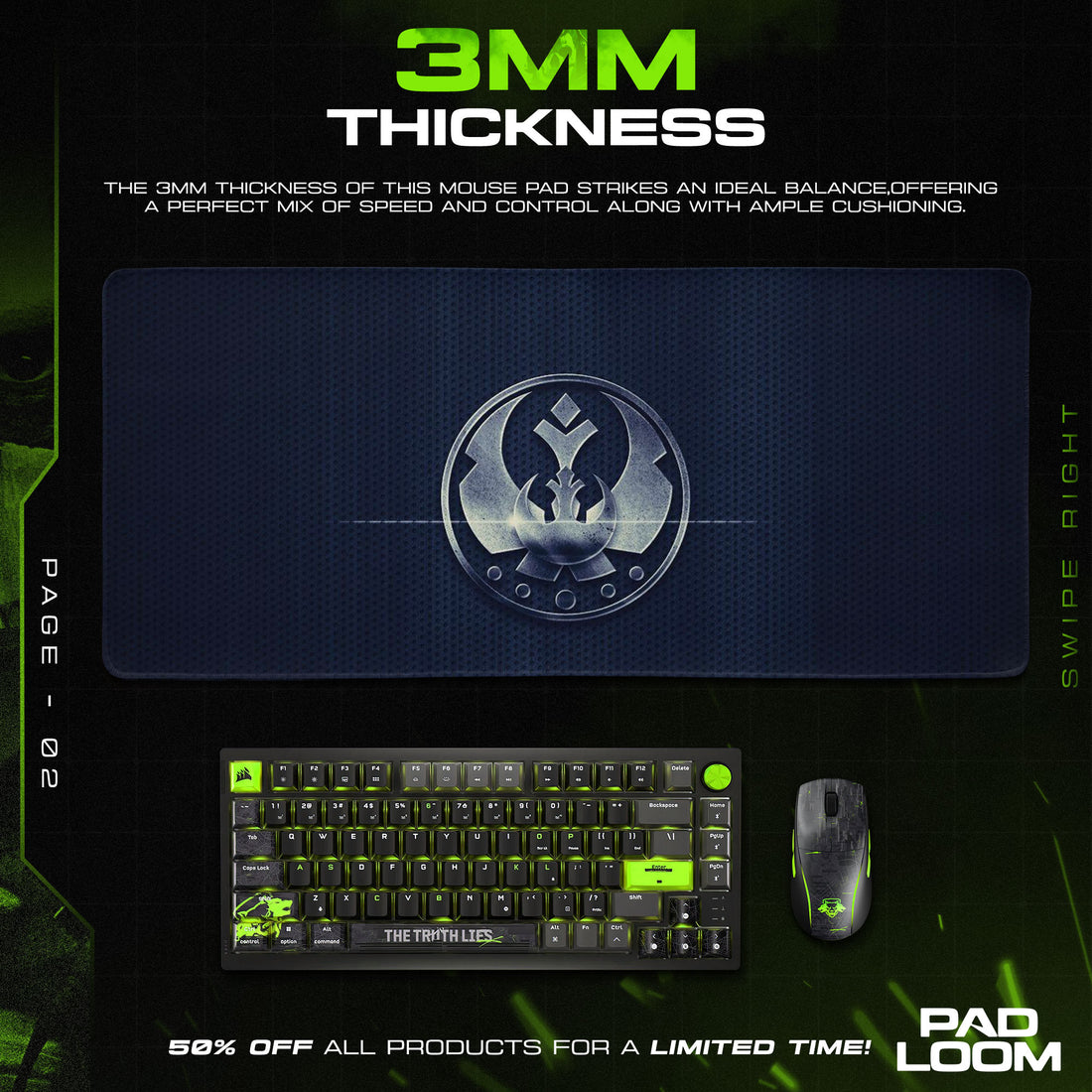 Star Wars Rebel Emblem Mouse Pad, Galactic Gamer Desk Mat