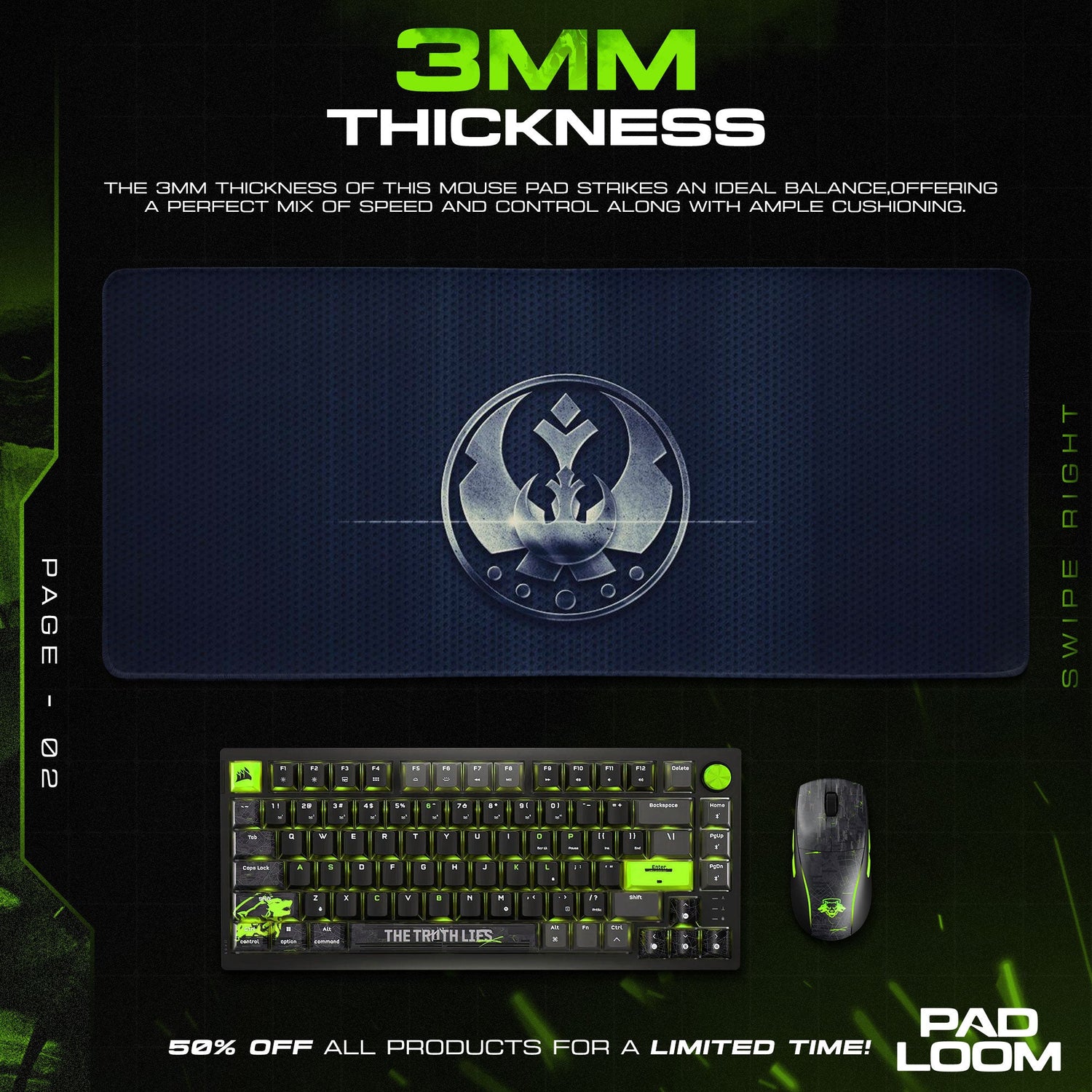 Star Wars Rebel Emblem Mouse Pad, Galactic Gamer Desk Mat Padloom