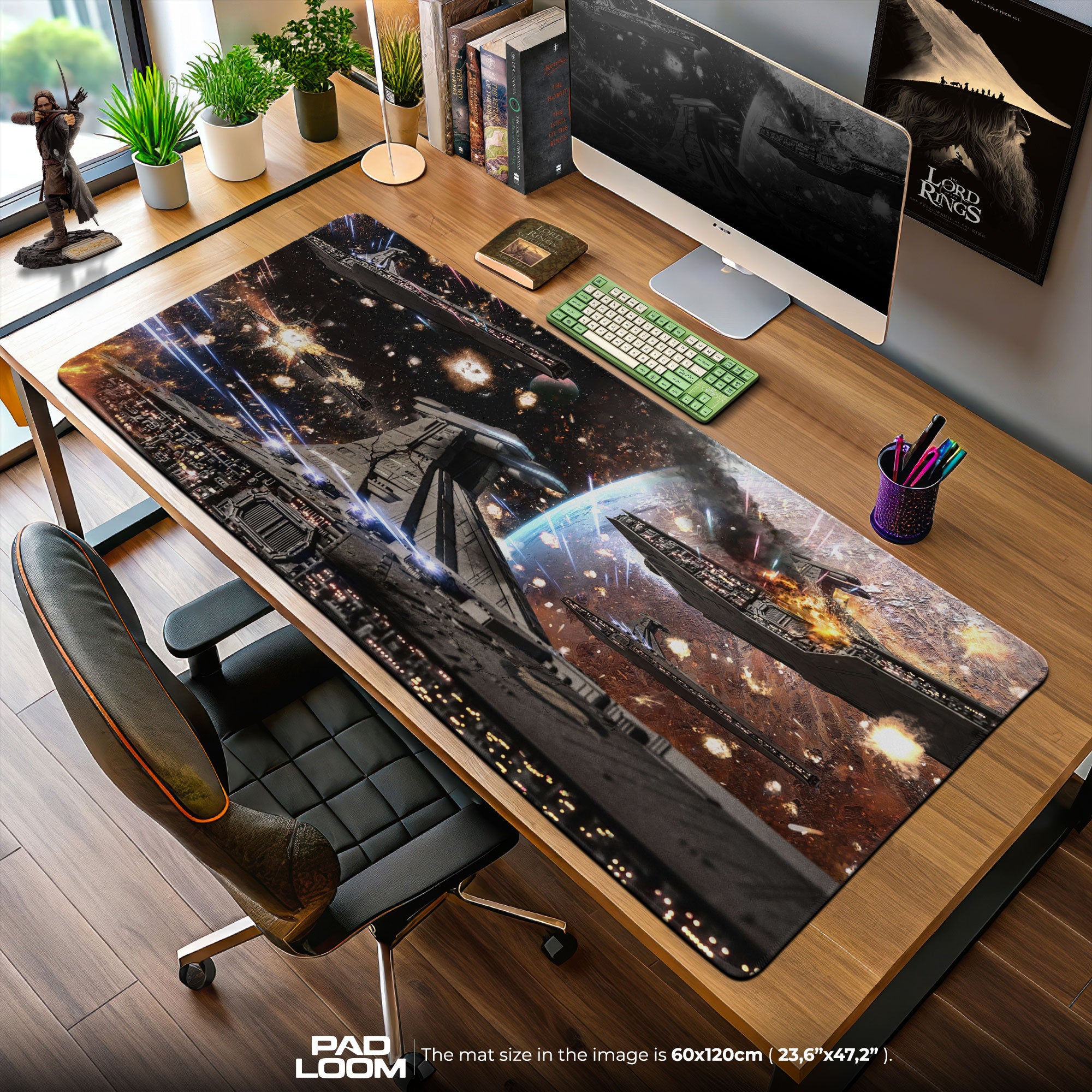 Star Wars Republic Fleet Mouse Pad, Galactic War Gaming Desk Mat