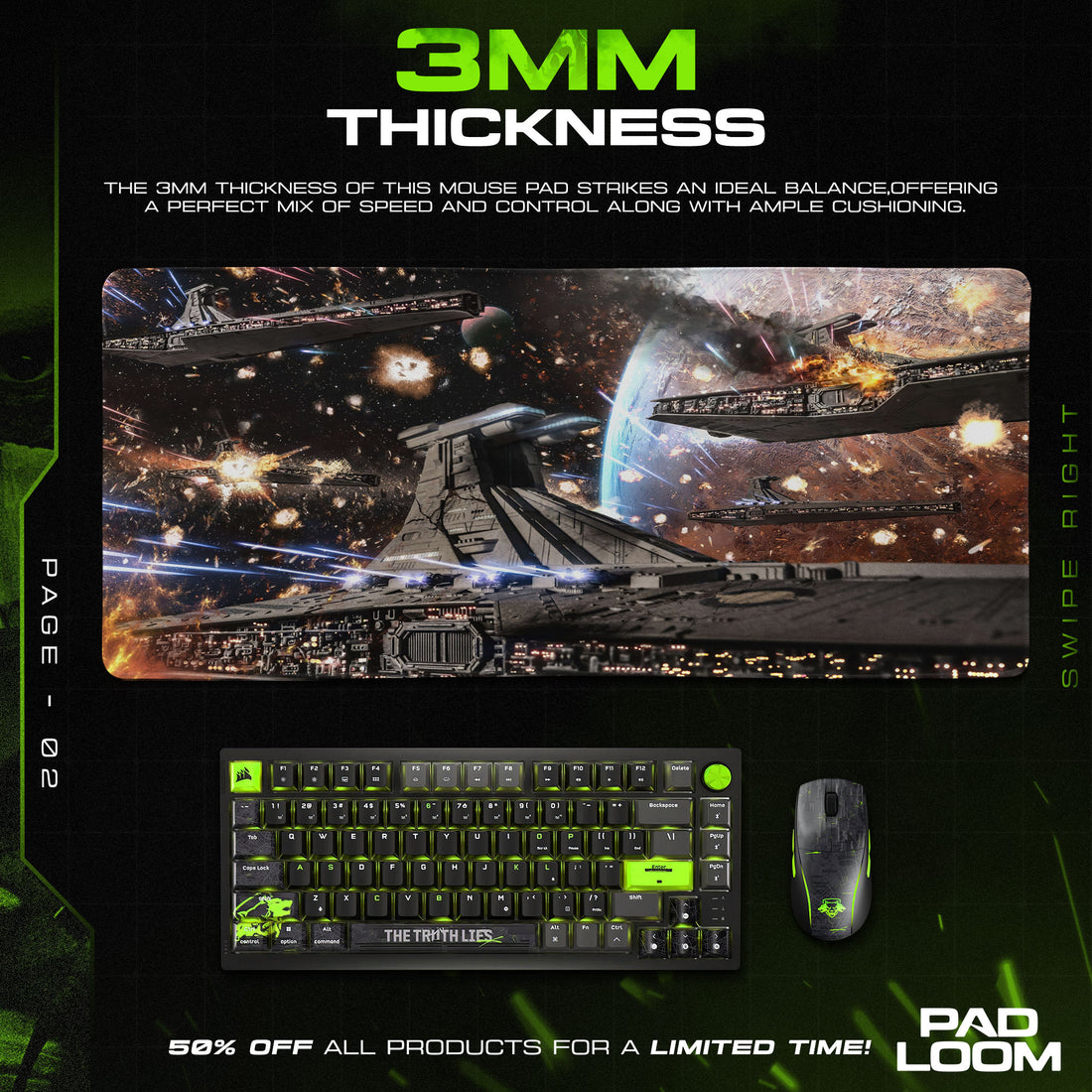Star Wars Republic Fleet Mouse Pad, Galactic War Gaming Desk Mat