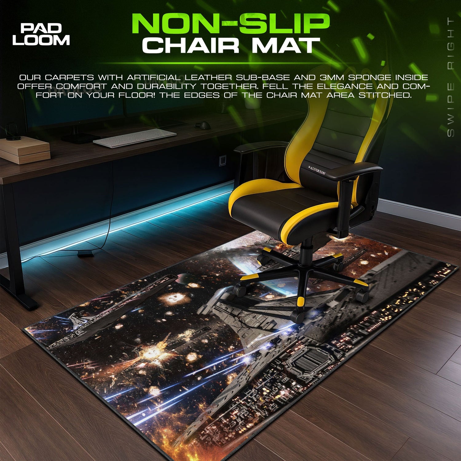 Star Wars Republic Fleet Mouse Pad, Galactic War Gaming Desk Mat Padloom