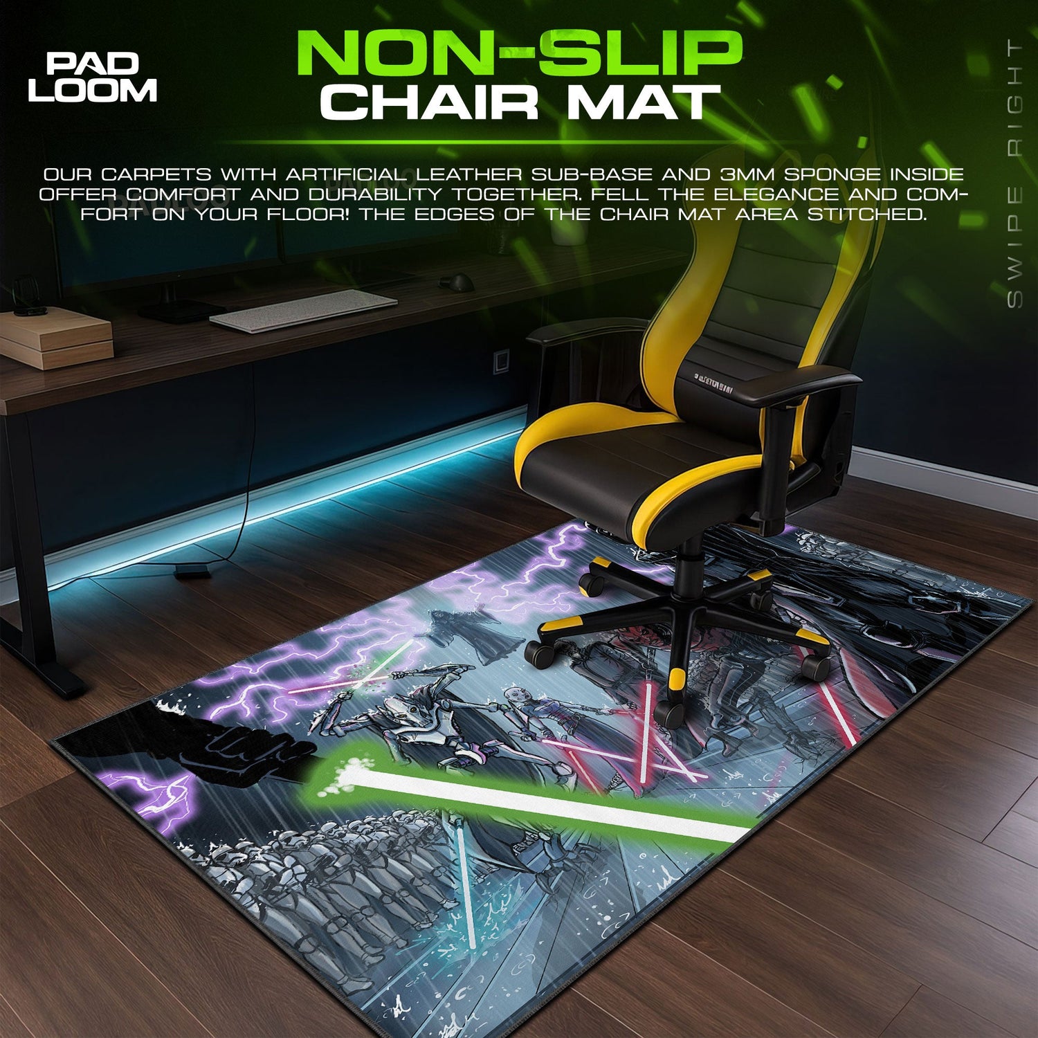 Star Wars Sith Lords Mouse Pad, Sci-Fi Gamer Desk Mat Padloom