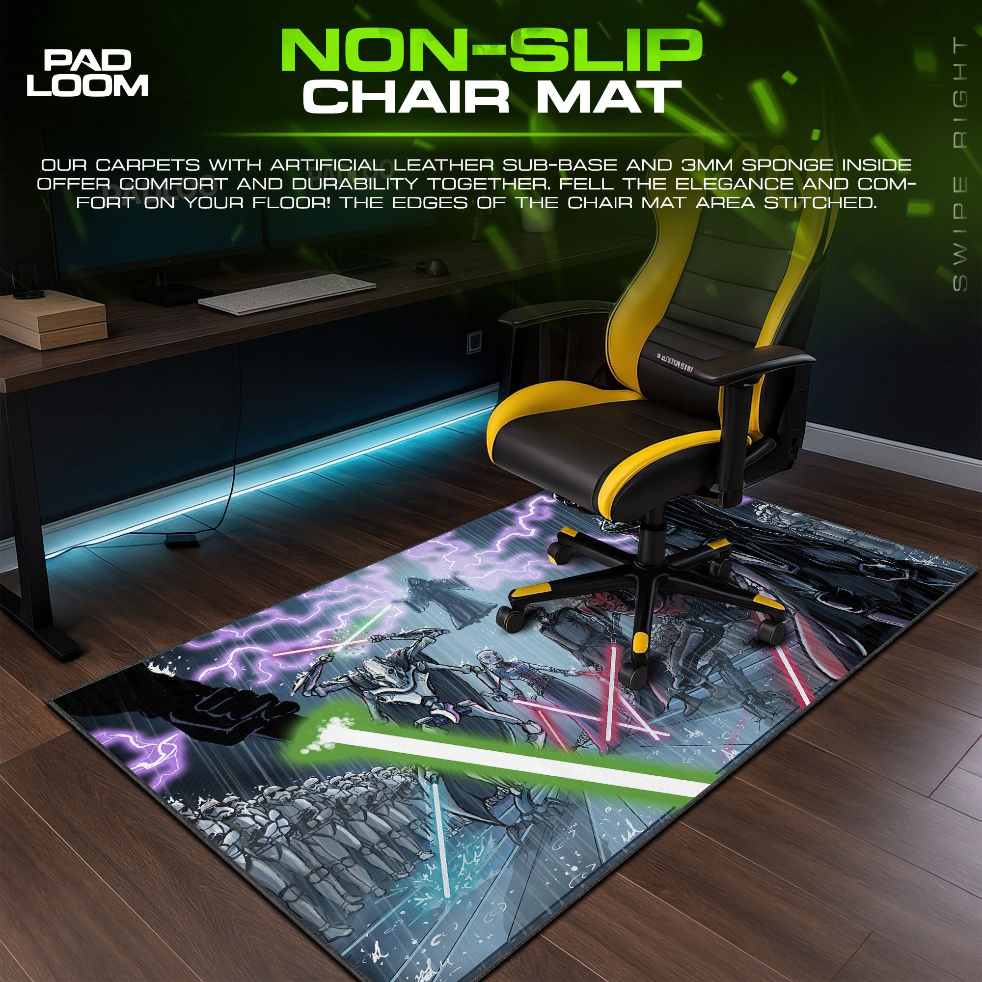 Star Wars Sith Lords Mouse Pad, Sci-Fi Gamer Desk Mat