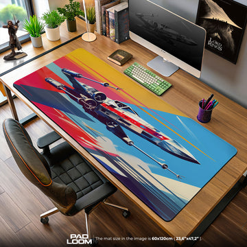 Star Wars X-Wing Mouse Pad, Retro Fighter Gaming Desk Mat