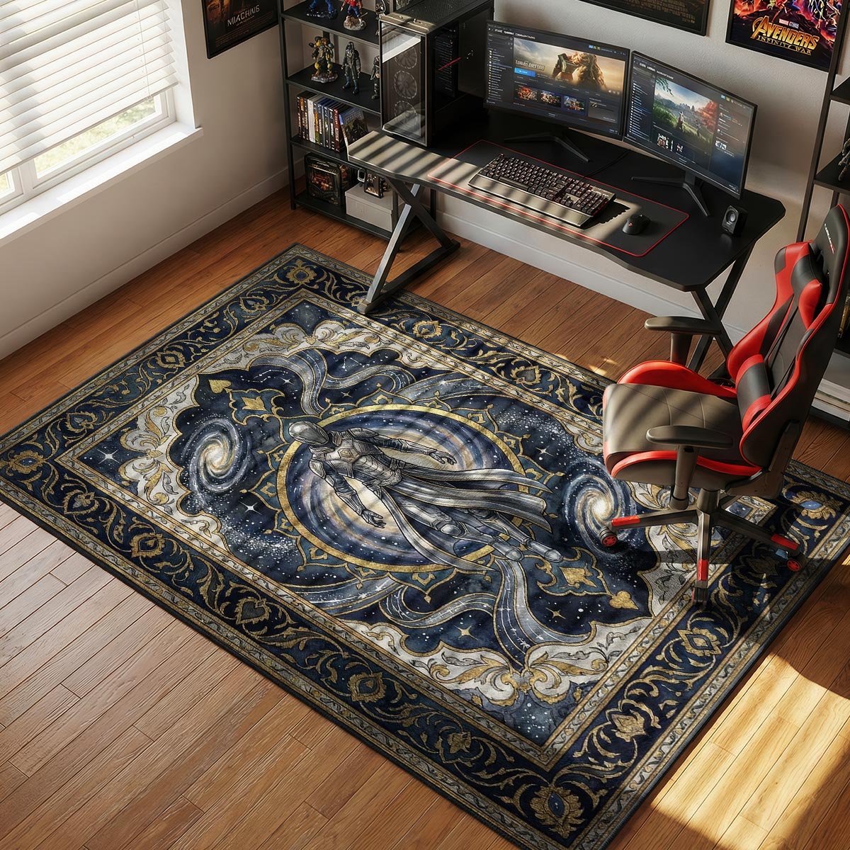 Starborn Ascension Cosmic Starfield Chair rug — main product view
