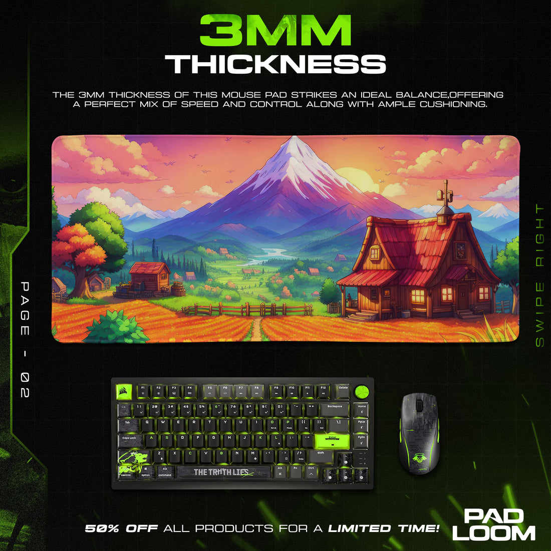 Stardew Valley Farmhouse Mouse Pad, Game Art Gaming Desk Mat
