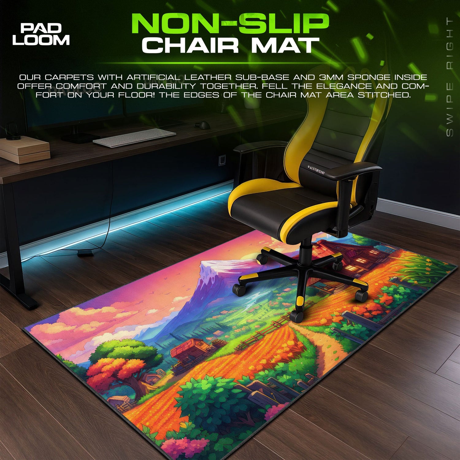 Stardew Valley Farmhouse Mouse Pad, Game Art Gaming Desk Mat Padloom
