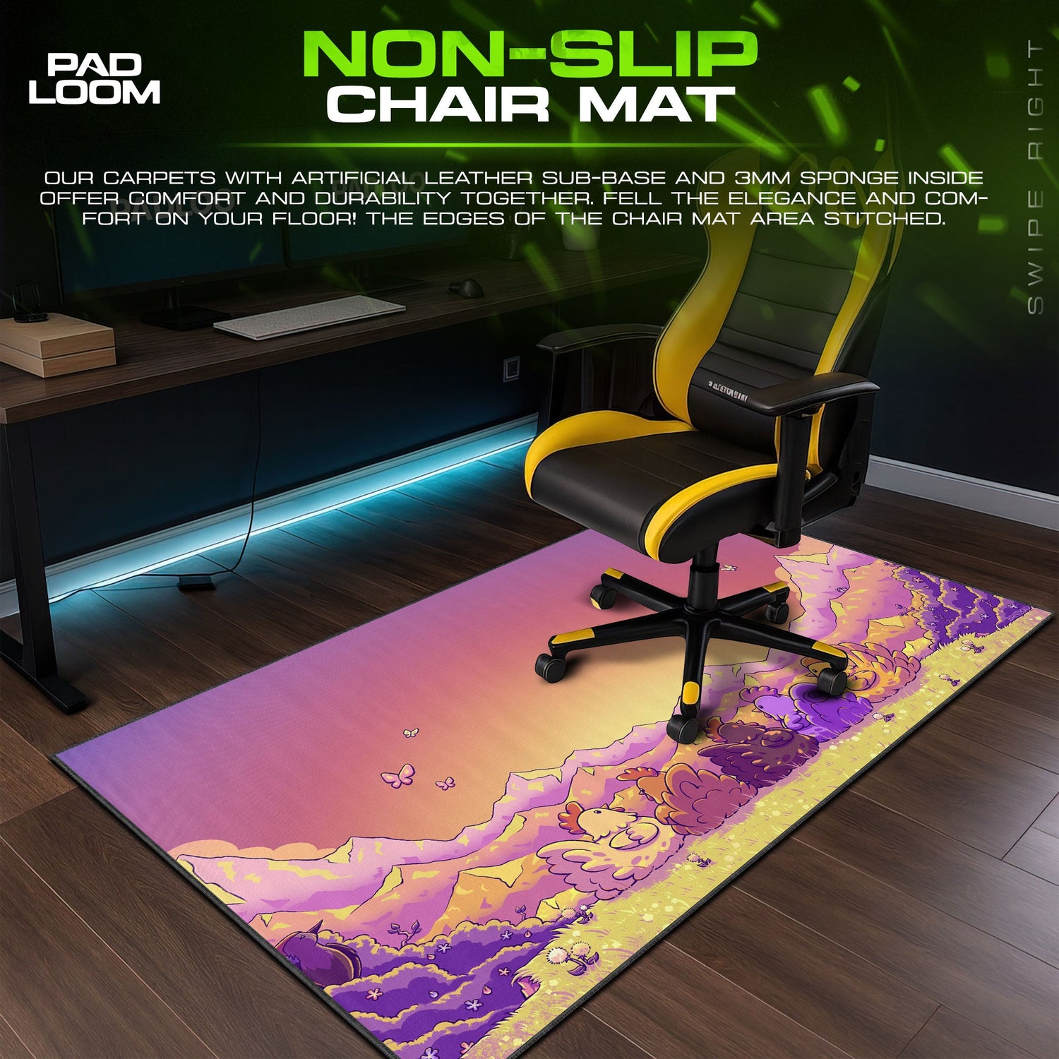 Stardew Valley Sunrise Mouse Pad, Peaceful Farm Gaming Desk Mat Padloom