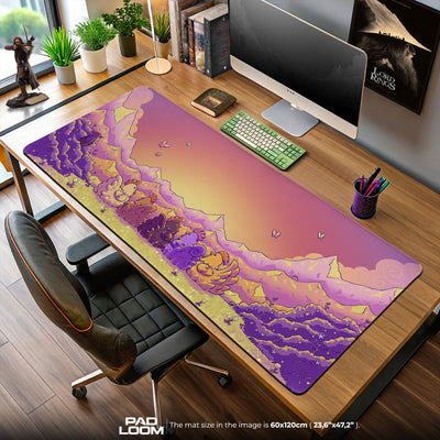 Stardew Valley Sunrise Mouse Pad, Peaceful Farm Gaming Desk Mat