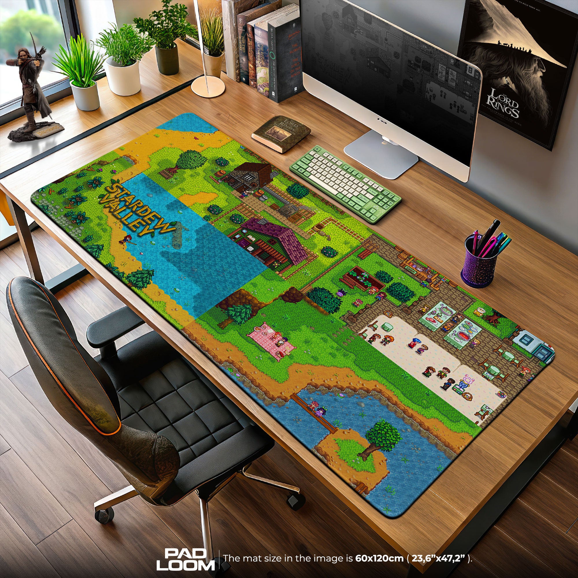 Stardew Valley Town Mouse Pad, Game Scene Gaming Desk Mat