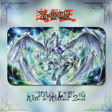 Stardust Dragon Nebula Playmat – Yugioh TCG duel mat, 24 x 14 in