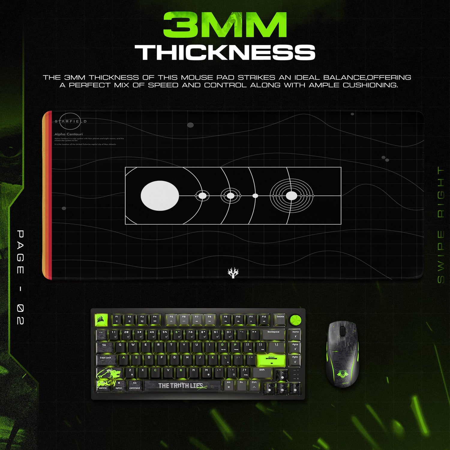Starfield Alpha Centauri Map Mouse Pad – Gaming Desk Mat Padloom