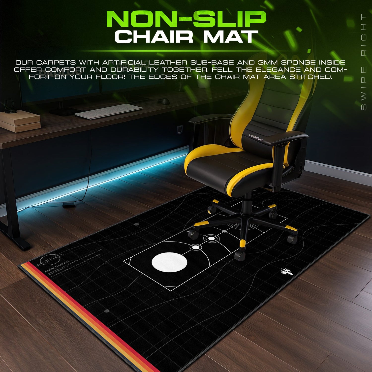 Starfield Alpha Centauri Map Mouse Pad – Gaming Desk Mat Padloom