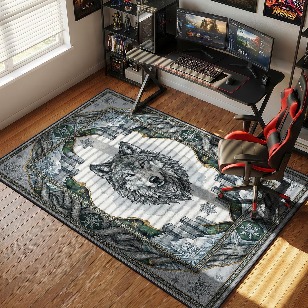 Stark Direwolf Winterfell Game Thrones Room rug — main product view