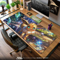 Starlight Eevee Mouse Pad, Pokémon Evolution Gaming Desk Mat Padloom
