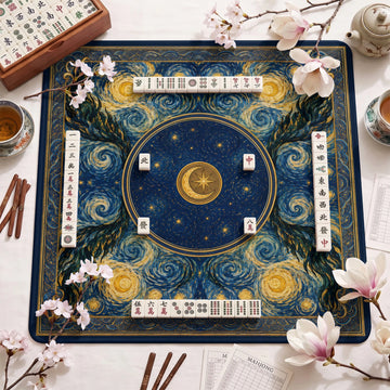 Starry Night Mahjong Mat – neoprene mah jongg table mat