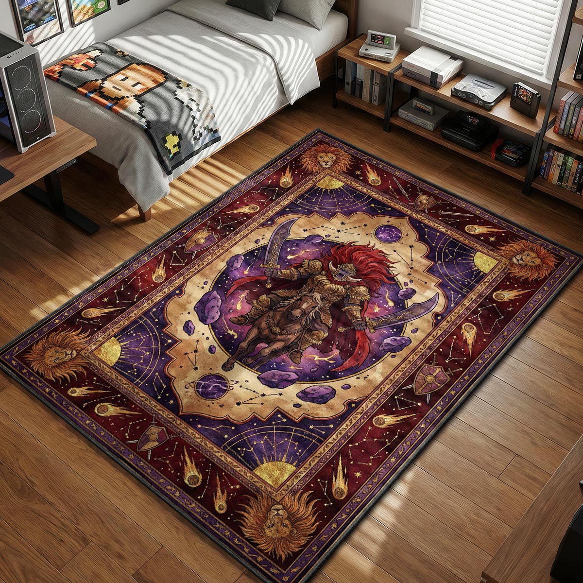 Elec Ring Rug Starscourge Radahn Meteor Rug - Elden Ring Chair Mat | Padloom
