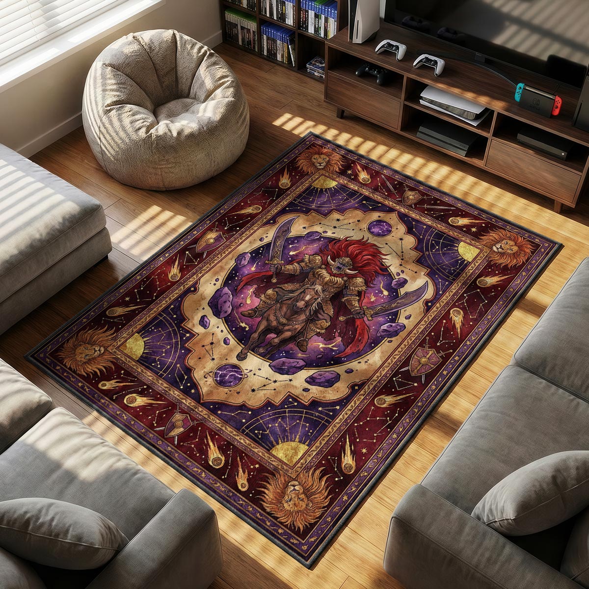 Starscourge Radahn Meteor Rug - Elden Ring Chair Mat