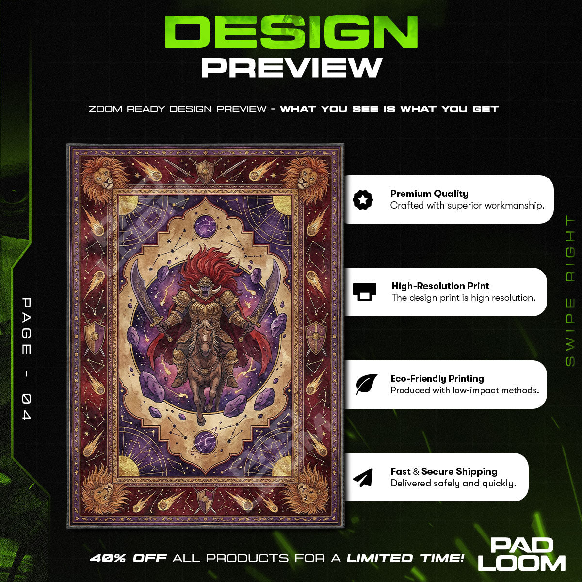 Starscourge Radahn Meteor Rug - Elden Ring Chair Mat