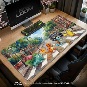Starter Abbey Road Mouse Pad - Pokemon Desk Mat
