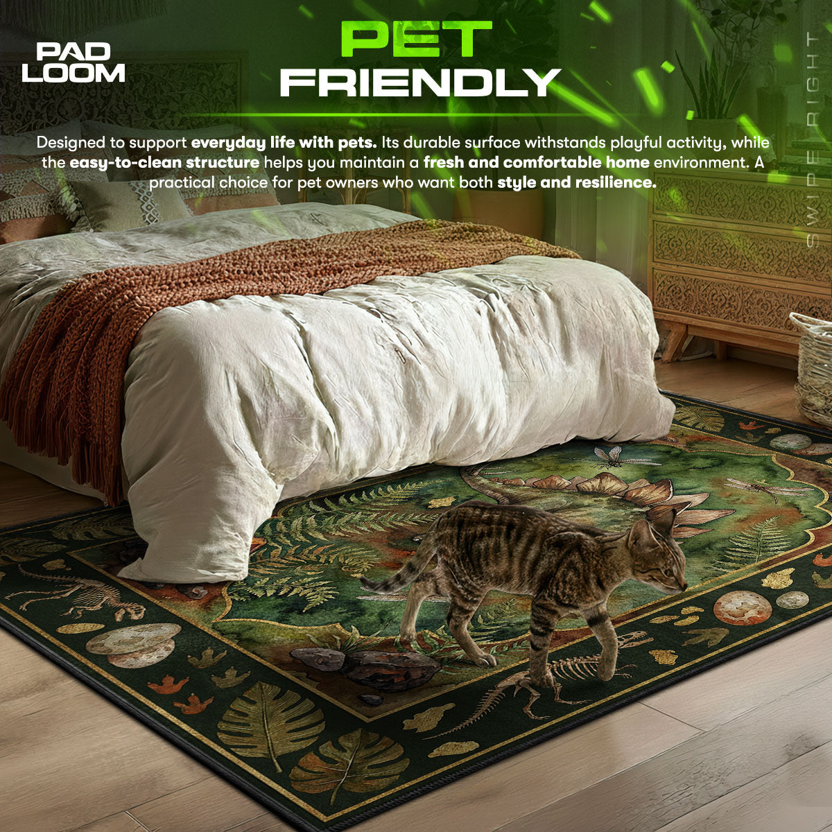 Stegosaurus Dinosaur Adventure Rug – Jurassic Kids Room Decor